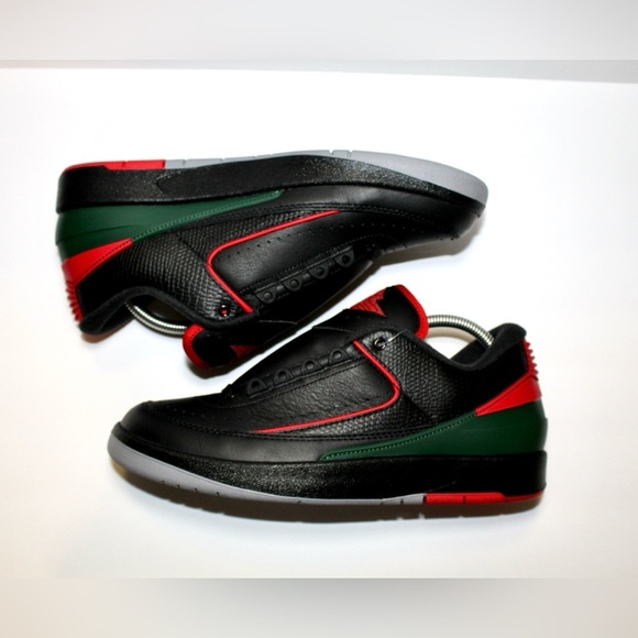 Jordan Air Jordan 2 Retro Low Black Fire Red Low-top basketball shoes DV9956-006 - Picture 7 of 10